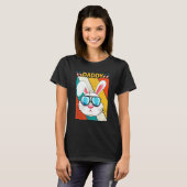 Papa Bunny Bunny Easter met bril voor T-shirt (Voorkant volledig)
