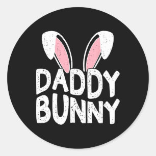 Papa Bunny Ears Paasfamilie komt overeen met vader Ronde Sticker
