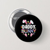 Papa Bunny Familie Matching Paas Ears Bunny Vader Ronde Button 5,7 Cm (Voorkant /achterkant)