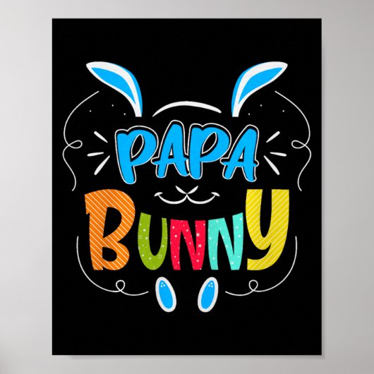 Papa Bunny Premium Tri-blend Poster (Voorkant)