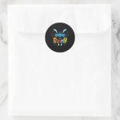 Papa Bunny Premium Tri-blend Ronde Sticker (Tas)