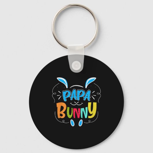 Papa Bunny Premium Tri-blend Sleutelhanger (Voorkant)