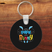 Papa Bunny Premium Tri-blend Sleutelhanger (Voorkant)