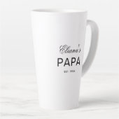 Papa cadeau latte mok met aangepaste tekst ontwerp (Rechterhoek)
