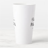 Papa cadeau latte mok met aangepaste tekst ontwerp (Voorkant)