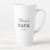 Papa cadeau latte mok met aangepaste tekst ontwerp (Rechts)