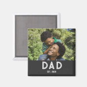 Papa cadeau met foto Vaderdag magneet (Voorkant / Achterkant)