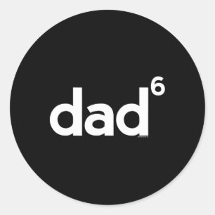 Papa cadeaus voor papa van 6 zes cadeau vaders dag ronde sticker
