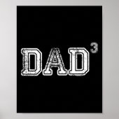 Papa cadeautjes voor papa van 3 3 cadeau vaders da poster (Voorkant)