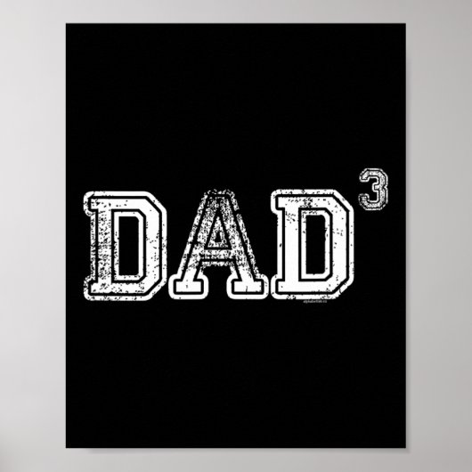 Papa cadeautjes voor papa van 3 3 cadeau vaders da poster (Voorkant)