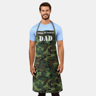 Papa Camoflage Camo Print Leger Veteraan Schort