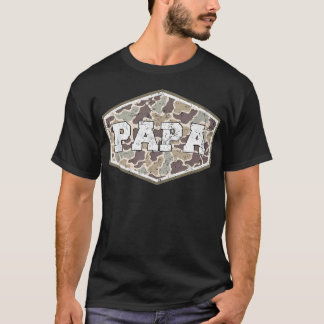 Papa Camouflage Papa Vader Fijne Vaderdag Beste T-shirt