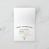 Papa Cat Funny Fathers Day Persoonlijk Kaart (Binnen)