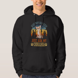 Papa Chihuahua Best Dog Dad Ever Retro  Hoodie
