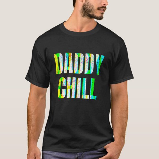 Papa Chill Funny Viral Tik Trending Meme Distress T-shirt (Voorkant)