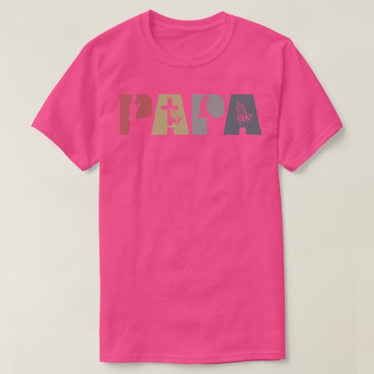 Papa Christelijk Vaderdag Gift Jesus T-shirt (Design voorkant)