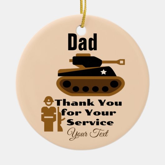 Papa Circle Ornament hangt jaar rond (Voorkant)