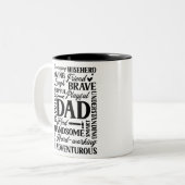Papa Classic Vaderdag Cadeau Tweekleurige Koffiemok (Voorkant links)