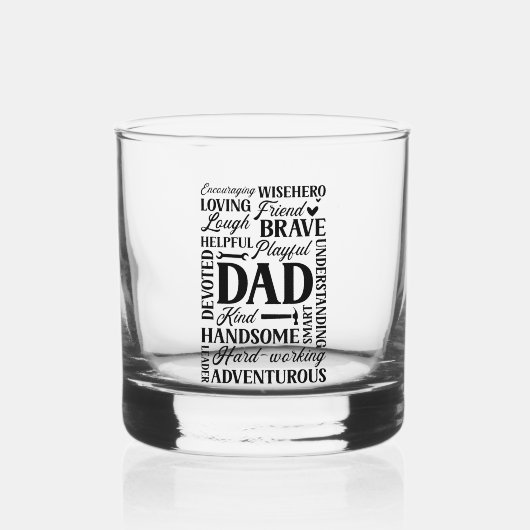 Papa Classic Vaderdag Cadeau Whisky Glas (Voorkant)