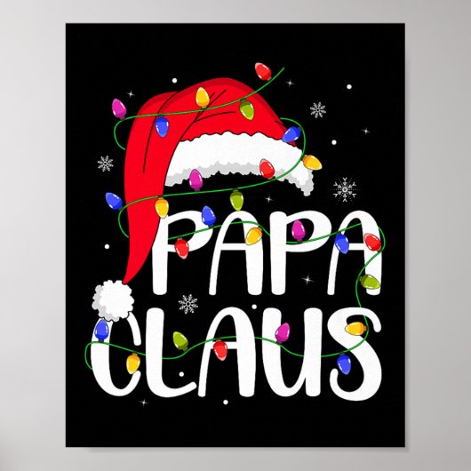 Papa Claus Christmas Family Matching Dad Daddy Xma Poster (Voorkant)