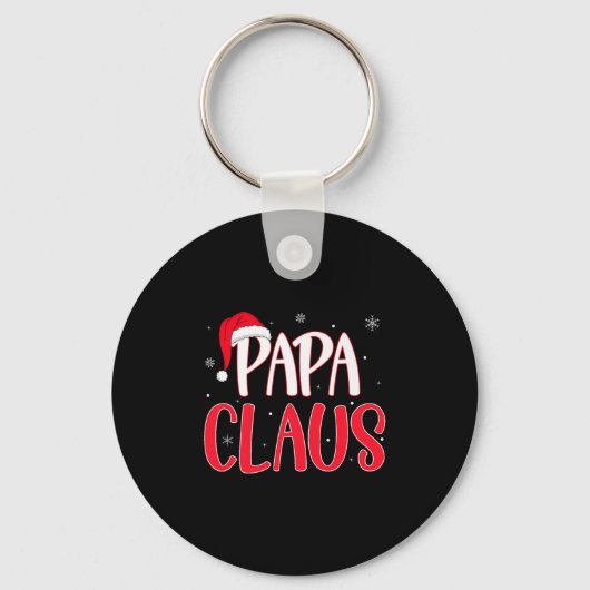 Papa Claus Christmas Family Matching Pajamas Funny Sleutelhanger (Voorkant)