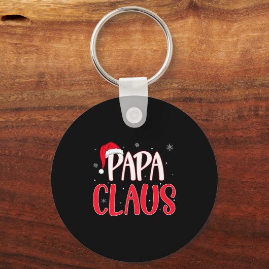 Papa Claus Christmas Family Matching Pajamas Funny Sleutelhanger (Voorkant)