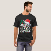 Papa Claus Christmas Lights Santa Family Matching  T-shirt (Voorkant volledig)