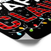 Papa Claus Christmas Lights Santa Hat Pajama Famil Poster (Hoek)