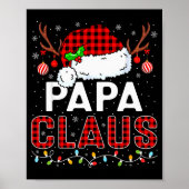 Papa Claus Christmas Lights Santa Hat Pajama Famil Poster (Voorkant)