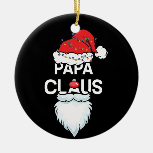 Papa Claus Clown kerstkerstkerstkerstkerstkerstker Keramisch Ornament (Voorkant)