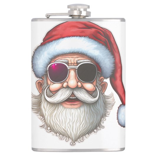 Papa Claus Coffee Mok Hip Flask Heupfles (Voorkant)