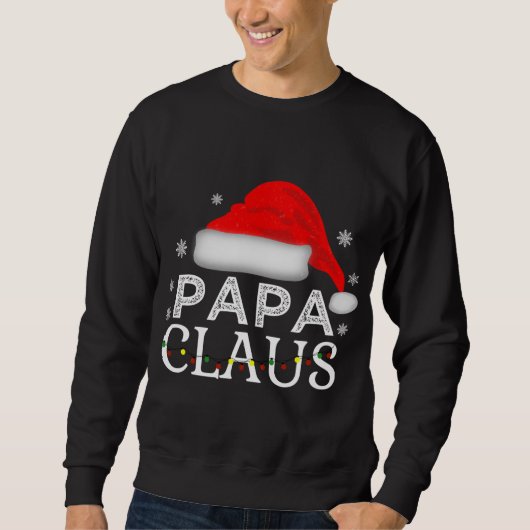 Papa Claus Grappige Kerstmis Familie Matching Papa Trui (Voorkant)