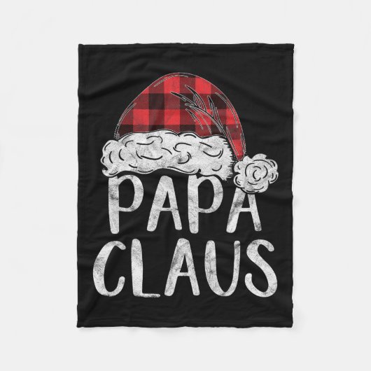 Papa Claus kerstkostume Gift Santa Matching F Fleece Deken (Voorkant)