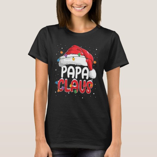 Papa Claus kerstkostuum Familie Matching Fun S T-shirt (Voorkant)