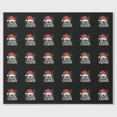 Papa Claus kerstlampjes Pajama familie komt overee Cadeaupapier (Vlak)