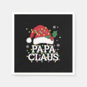 Papa Claus kerstlampjes Pajama familie komt overee Servet (Voorkant)