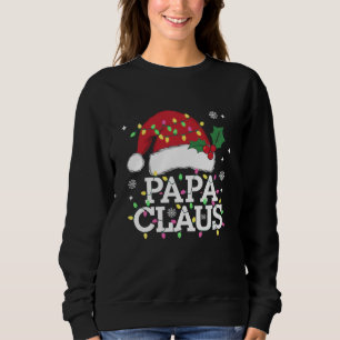 Papa Claus Kerstlichten Pyjama Familie Matching Trui