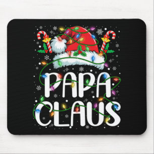 Papa Claus Kerstlichten Pyjama Kerst Familie Mat Muismat