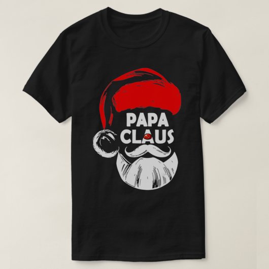 Papa Claus Kerstmis Pajama familie komt overeen me T-shirt (Design voorkant)
