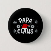 Papa Claus Kerstmis Ronde Button 5,7 Cm (Voorkant)