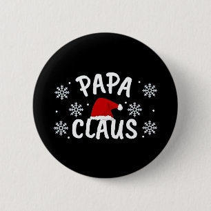 Papa Claus Kerstmis Ronde Button 5,7 Cm