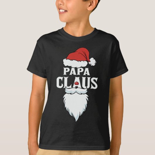 Papa Claus Kerstmis T-shirt (Voorkant)