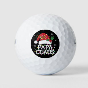 Papa Claus Kerstverlichting Pyjama Familie Matchin Golfballen