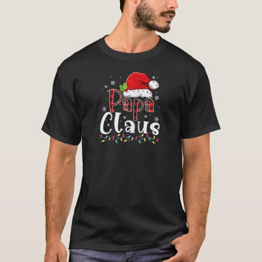 Papa Claus Matching Family Kerstmis Uitrusting P T-shirt (Voorkant)