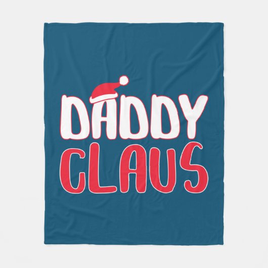 Papa Claus Matching Santa kerstkostuum Fleece Deken (Voorkant)