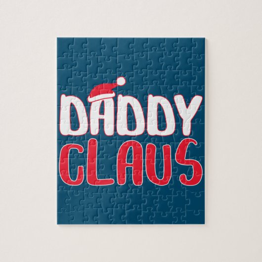 Papa Claus Matching Santa kerstkostuum Legpuzzel (Verticaal)