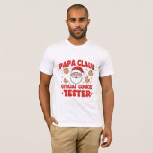 Papa Claus – Official Cookie Tester | Funny Christ T-shirt (Voorkant volledig)