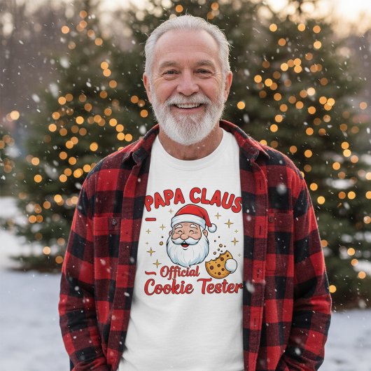 Papa Claus – Official Cookie Tester | Funny Christ T-shirt