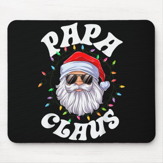 Papa Claus Santa Christmas Dad Family Matching Paj Muismat (Voorkant)