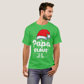 Papa Claus Santa Hat kerstfamilie T-shirt (Voorkant volledig)